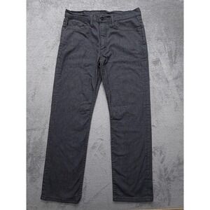 Levis 514 Jeans Mens Measured 35x30 Black Straight Leg Stretch Denim Pants